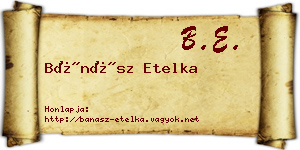 Bánász Etelka névjegykártya